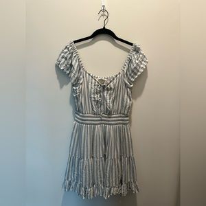 NWT adorable American Eagle blue and white striped mini dress